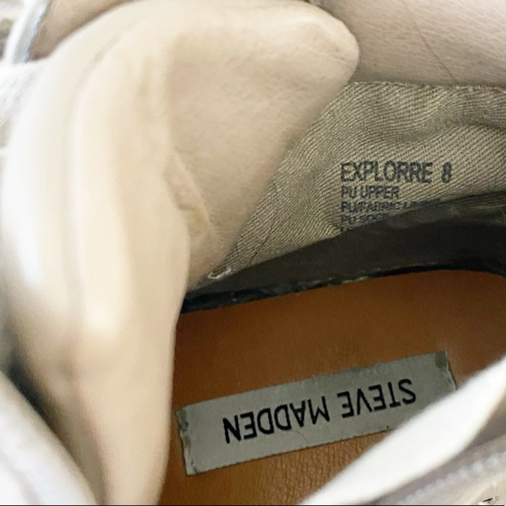 Steve Madden Explorre High Top Sneakers Dark Taupe - Picture 7 of 11
